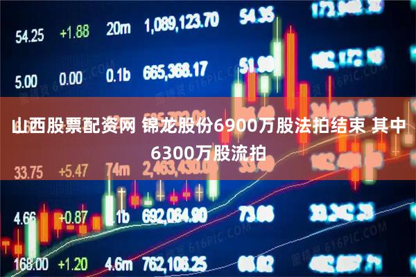 山西股票配资网 锦龙股份6900万股法拍结束 其中6300万股流拍